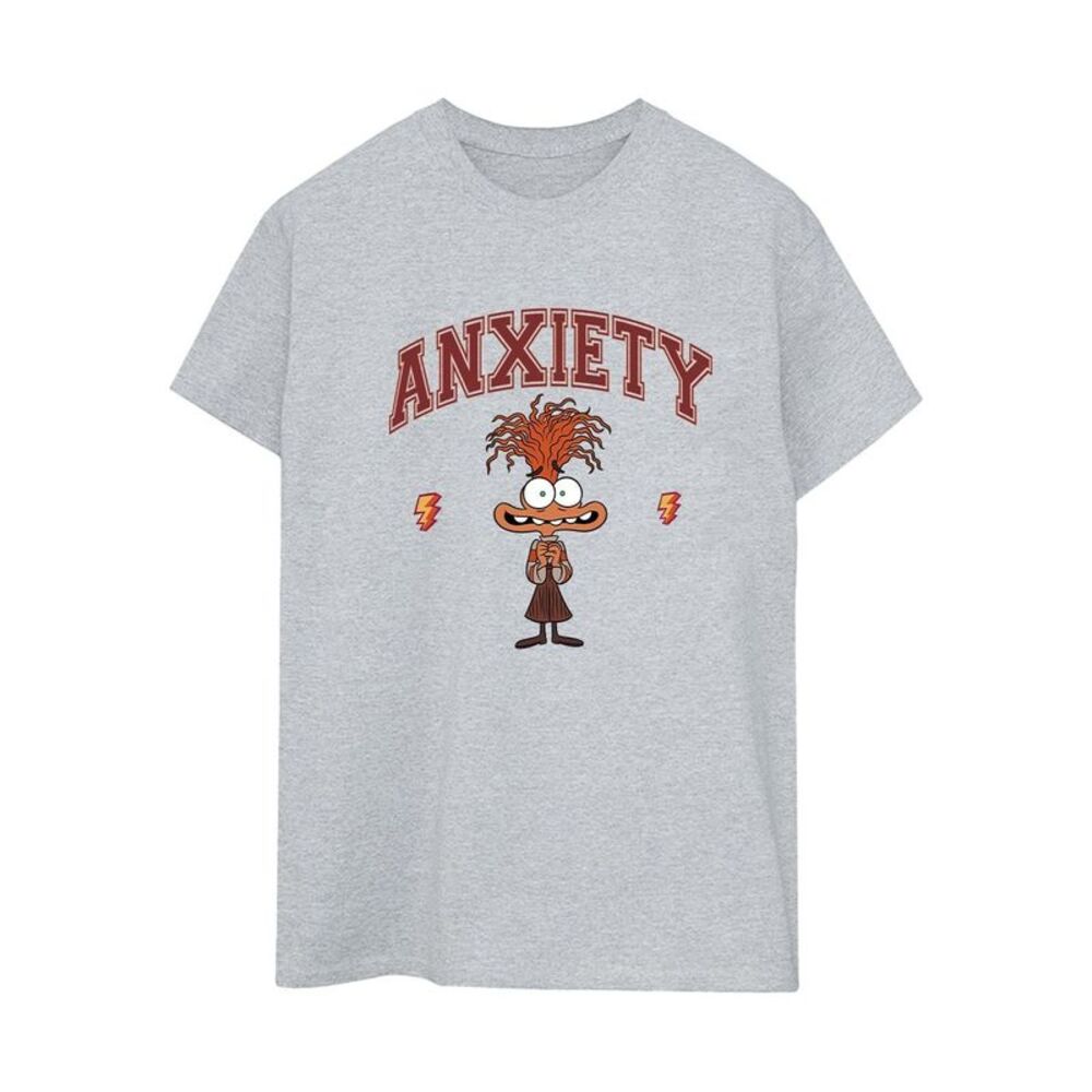 Inside Out 2 Womens/Ladies Anxiety Collegiate Boyfriend T-Shirt / Sport Grey